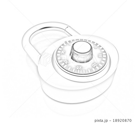 Illustration of security concept with locked 18920870