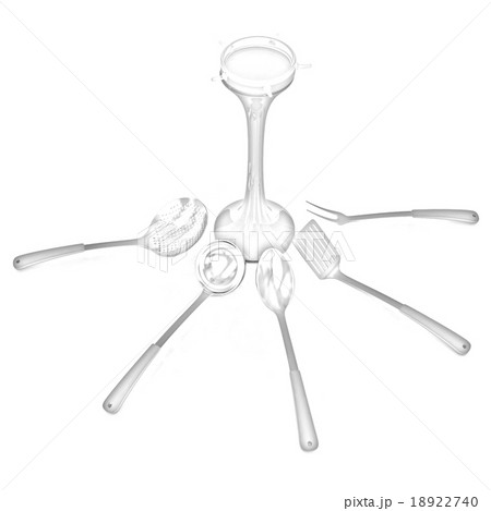 cutlery on white background 18922740
