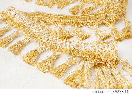 Gold brush made of thread decoration for curtain 18923331