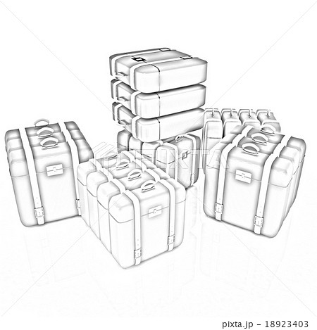 travel bags on white 18923403