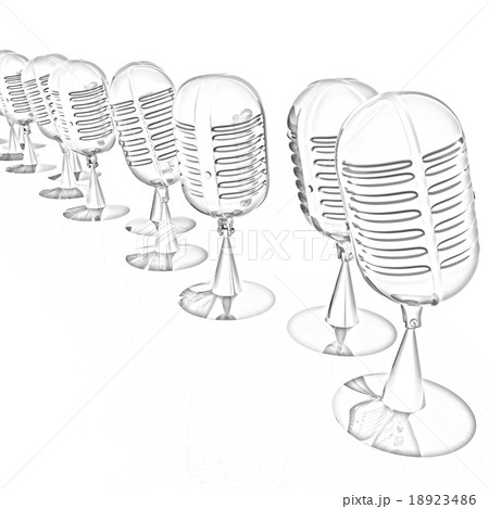 3d rendering of a microphones 18923486
