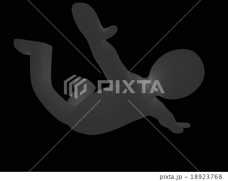 Flying 3d man on white background Flying 3d man on white background 18923768