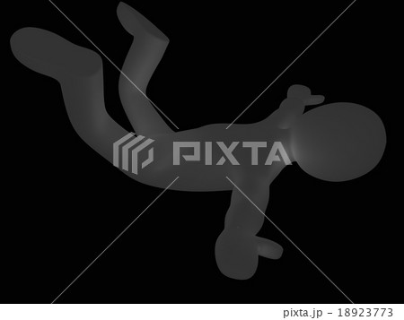 Flying 3d man on white background Flying 3d man on white background 18923773
