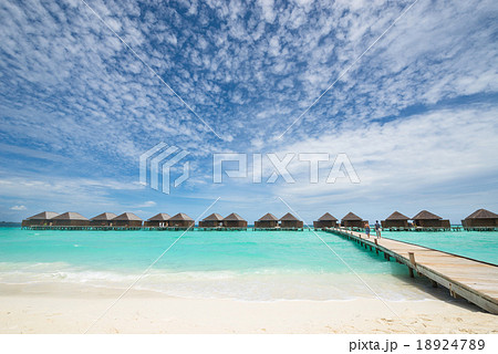 Over water bungalows, beach of Maldives Over water bungalows, beach of Maldives 18924789