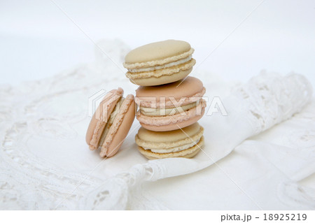 Colorful French Macarons on the white background Colorful French Macarons on the white background 18925219