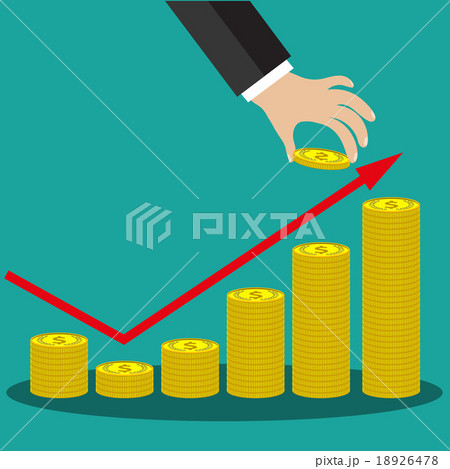 Business man hand hold gold coin  18926478