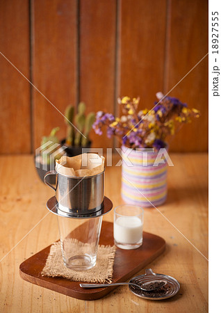Empty vintage coffee glass Empty vintage coffee glass 18927555