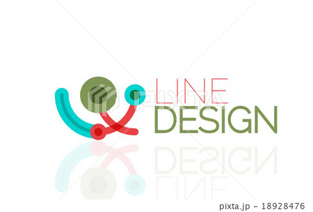 Vector swirl and circles outline minimal abstract 18928476