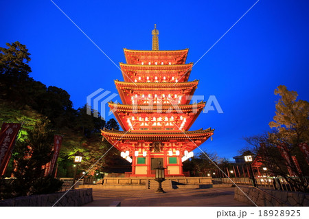 高幡不動尊　五重塔夜景 18928925