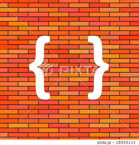 White Curly Bracket Icon White Curly Bracket Icon 18930113