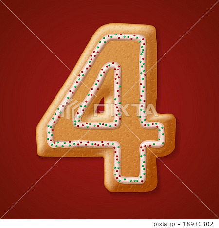Christmas  cookies  numbers. Vector illustration 18930302