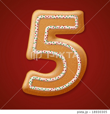 Christmas cookies numbers. Vector illustration Christmas cookies numbers. Vector illustration 18930305