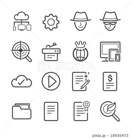 Stock Vector Illustration: SEO icon set 4 18930455