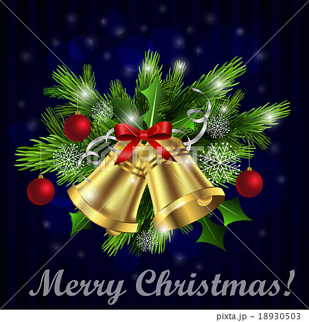 Christmas decoration   evergreen trees and bells 18930503