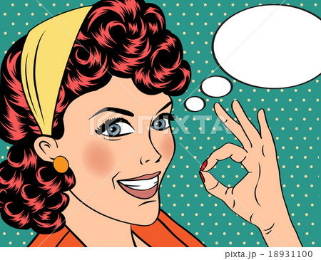 pop art cute retro woman in comics style pop art cute retro woman in comics style 18931100