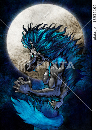 Human Wolf Jinro Stock Illustration