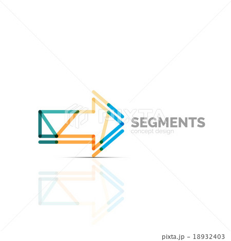 Arrow icon vector logo. Company branding element Arrow icon vector logo. Company branding element 18932403