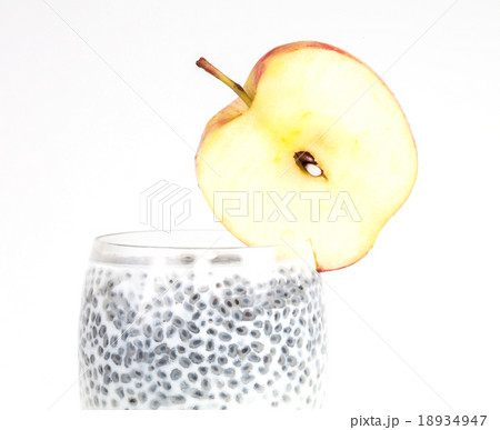 milk pudding with chia seeds and fruits milk pudding with chia seeds and fruits 18934947