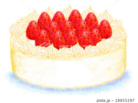 イチゴのケーキのイラスト素材