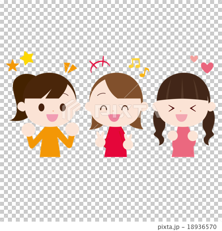 女の子3人 ガールズトーク 女の子3人 ガールズトーク 18936570