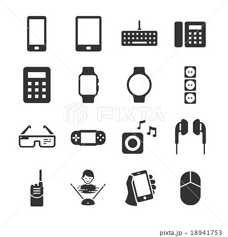 Technology Device Iconsのイラスト素材