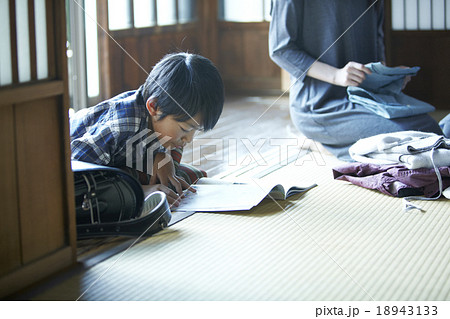 勉強する少年 勉強する少年 18943133