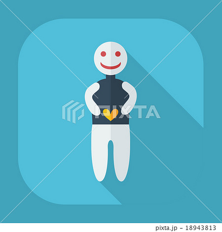 Flat modern design with shadow icons the human 18943813