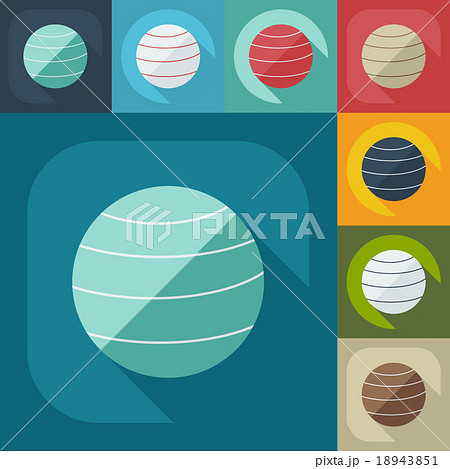 Flat modern design with shadow icon Ball for Flat modern design with shadow icon Ball for 18943851
