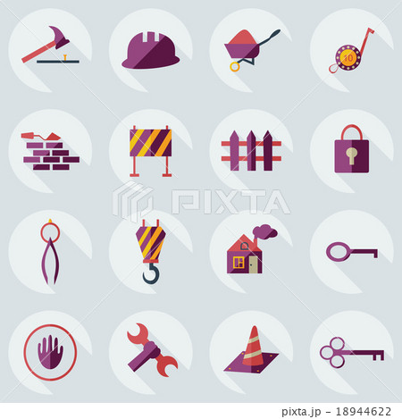 Flat concept, set modern design with shadow 18944622