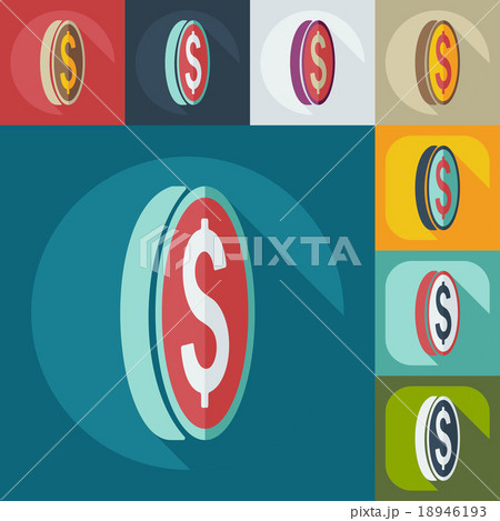 Flat modern design with shadow icons business icon 18946193