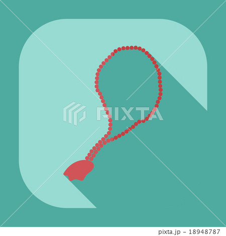 Flat modern design with shadow icons rosary Flat modern design with shadow icons rosary 18948787