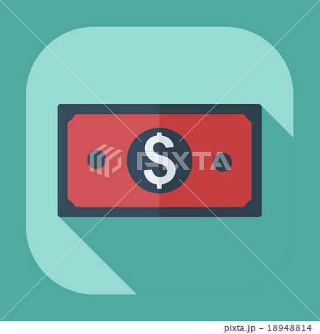 Flat modern design with shadow icons currency unit 18948814