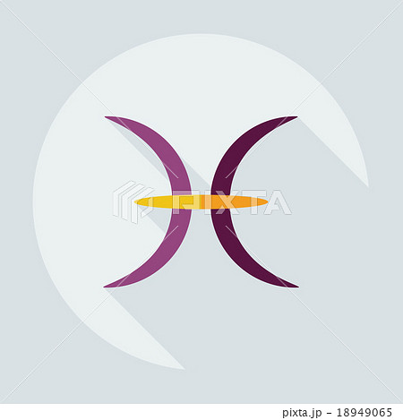 Flat modern design with shadow icons fish 18949065