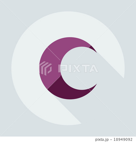 Flat modern design with shadow icons moon 18949092