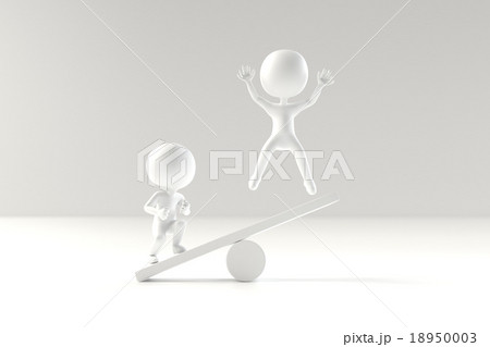 交互にジャンプする人のcgのイラスト素材