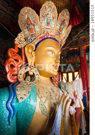 The statue of Maitreya Buddha at Thikse Monastery The statue of Maitreya Buddha at Thikse Monastery 18951515
