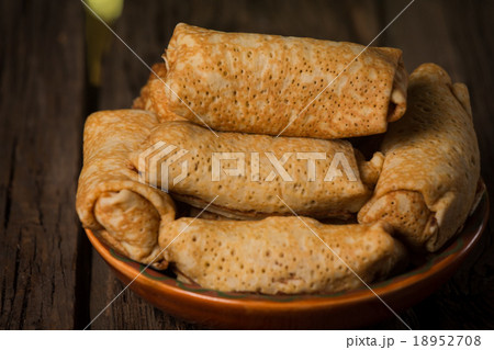 Pancakes with cottage cheese filling Pancakes with cottage cheese filling 18952708