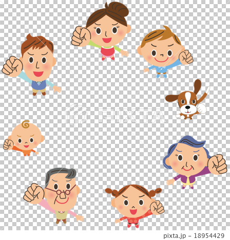 一個開朗的三代家庭 18954429