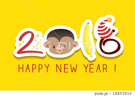 2016 new year greeting monkey zodiac symbol 2016 new year greeting monkey zodiac symbol 18955014