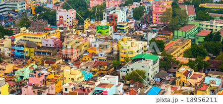 cityscape of colorful homes in crowded city Trichy cityscape of colorful homes in crowded city Trichy 18956211