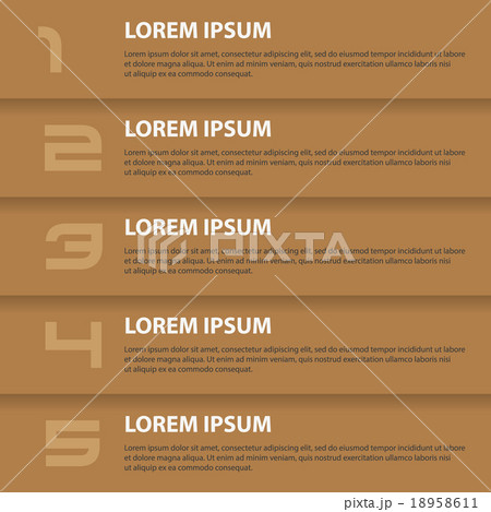 brown business horizontal banners with numbers  18958611