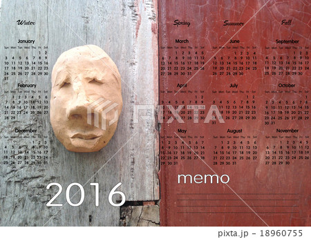 face relief background calendar 18960755