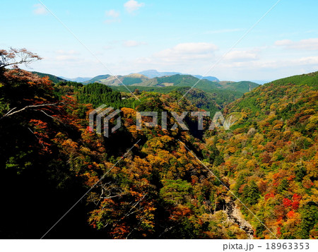 九酔渓　九重夢大吊橋　紅葉 18963353