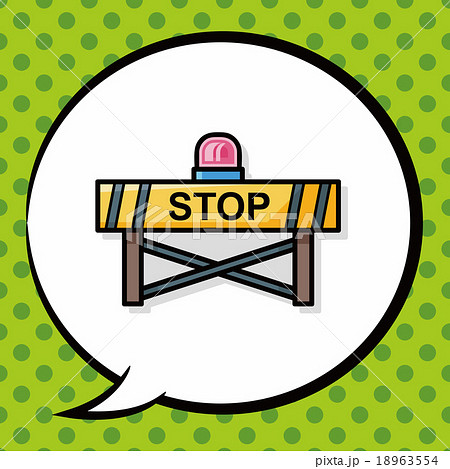 stop sign safety barriers doodle, speech bubble stop sign safety barriers doodle, speech bubble 18963554