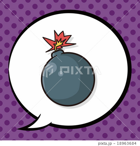 bomb doodle, speech bubble 18963684
