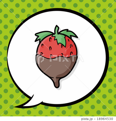 strawberry doodle, speech bubble strawberry doodle, speech bubble 18964530
