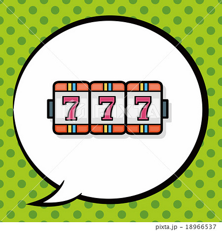 casino slot doodle, speech bubble 18966537