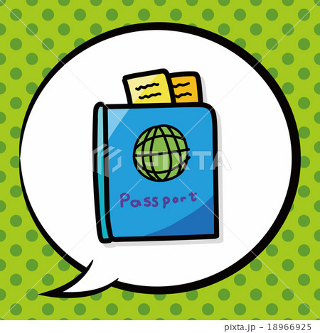 passport color doodle, speech bubble 18966925