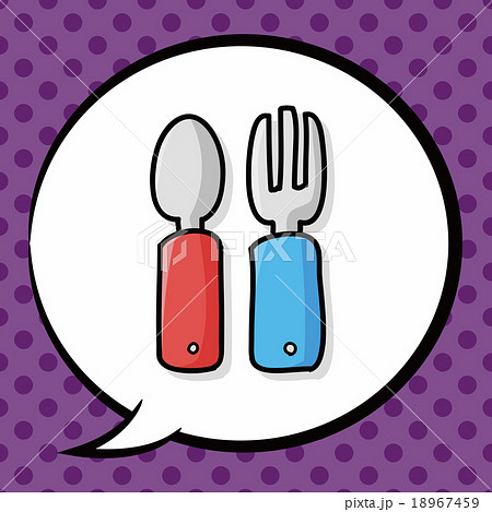 dishware doodle, speech bubble 18967459
