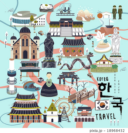 文化 韓国 観光のイラスト素材 18968432 Pixta